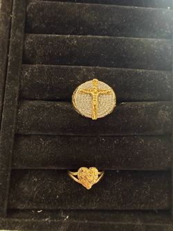 Religious ring,nugget heart ring