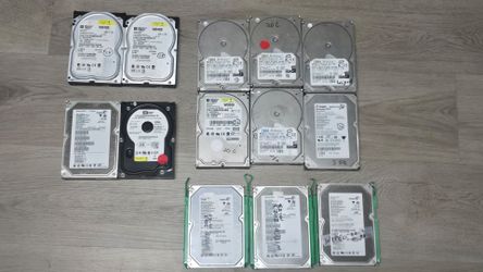 Lot of Vintage IDE/PATA Hard Drives - 14 Drives - IBM WD Seagate - 8GB to 80GB - Untested