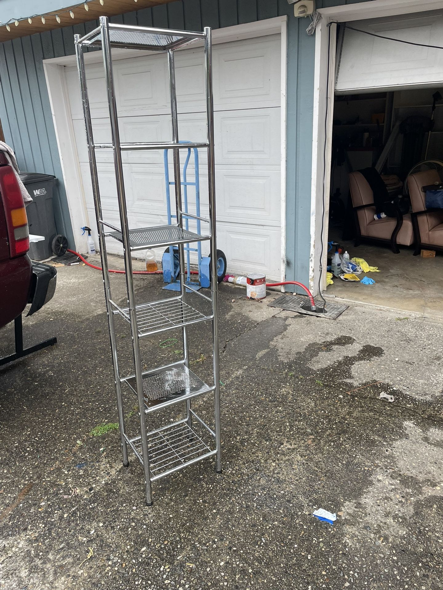 6 Tier Metal Tower Bathroom Shelf