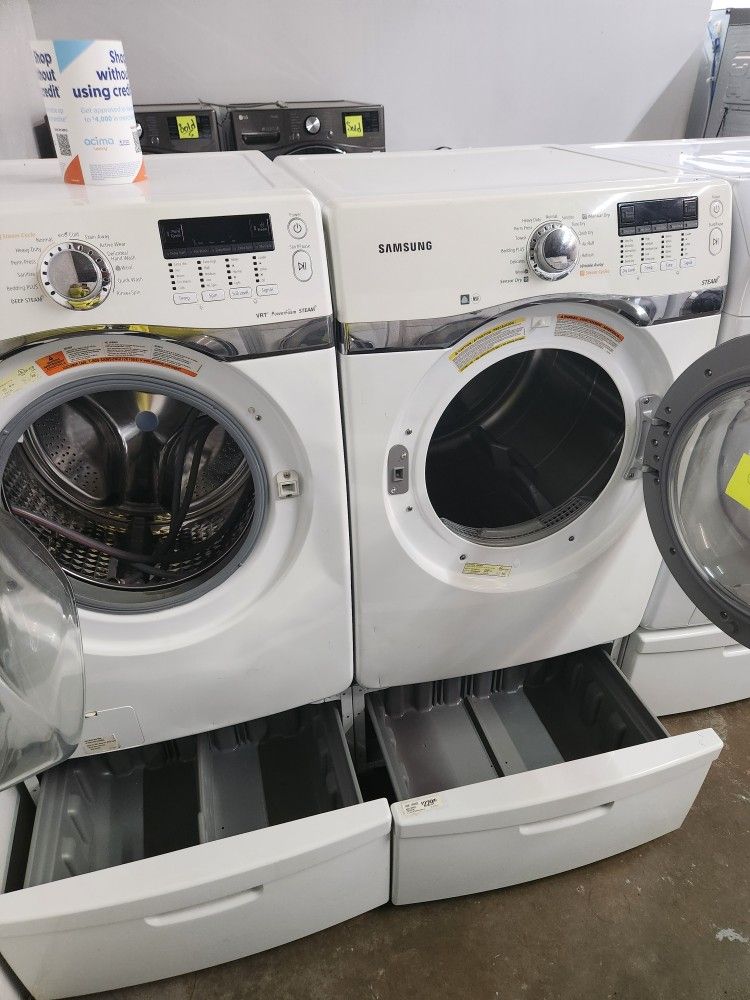💯👌SAMSUNG SET STEAM WASHER AND ELECTRIC DRYER 👌