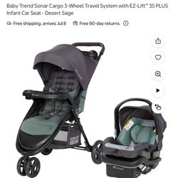 Baby Trend Sonar Cargo 3 Wheel Travel System