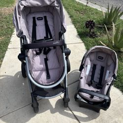 Evenflo Stroller & Infant Car Seat Travel System – Clean & Ready to Use