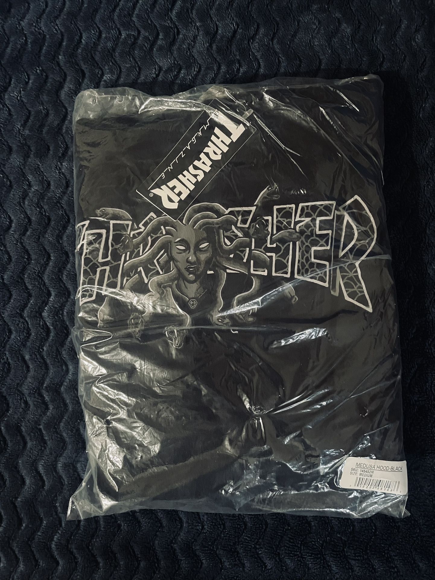 Thrasher Magazine Medusa Black Hooded Hoody Sweatshirt Medium