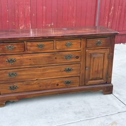 Sears Open Hearth 7-drawer dresser with a side cabinet