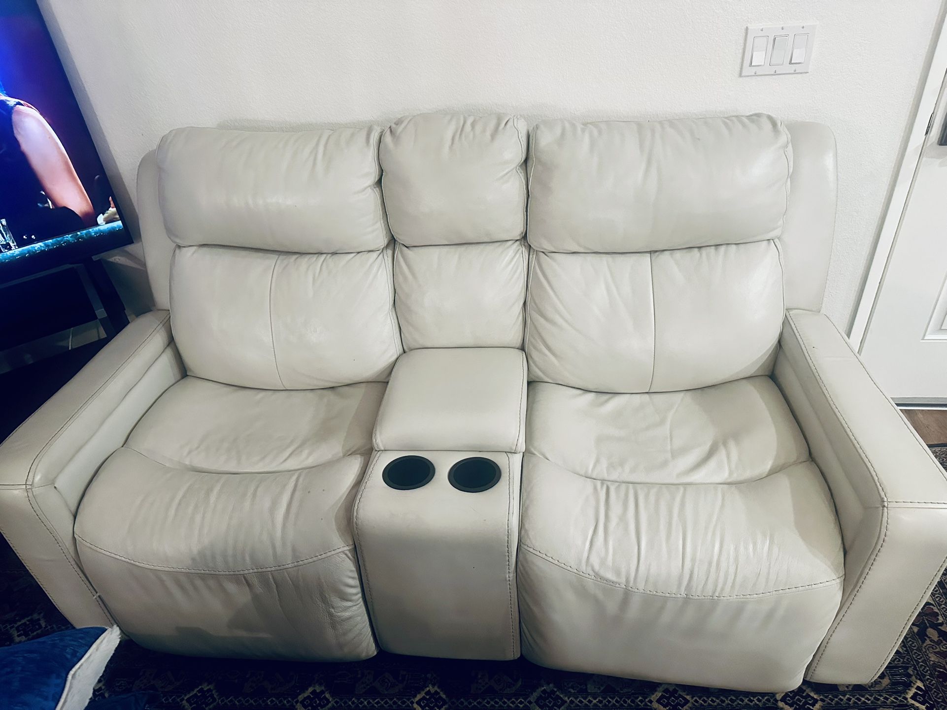 One Piece Sofa One Piece Loveseat With Power Recliner