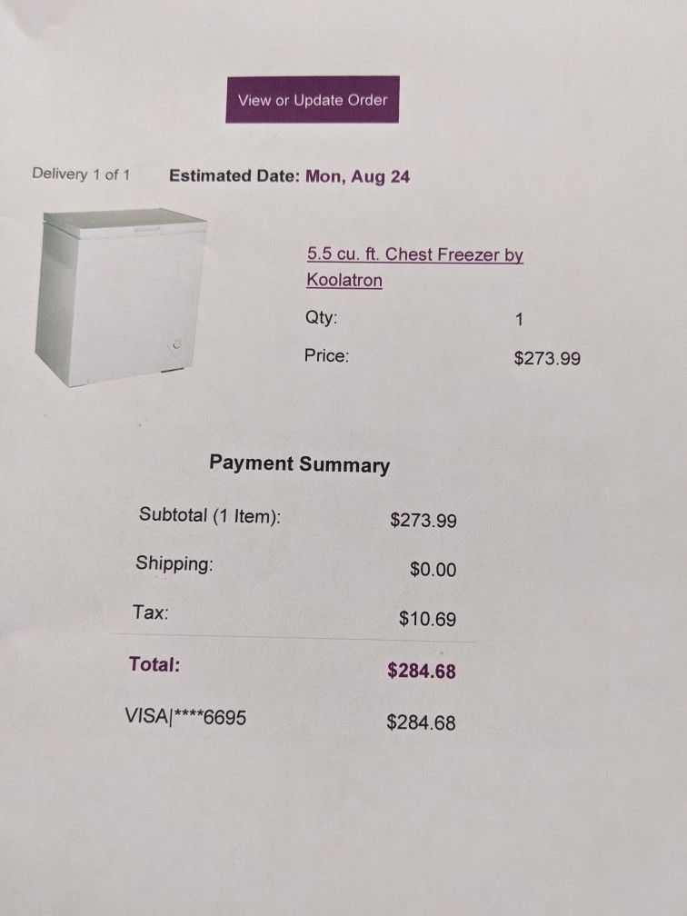 Chest Freezer 5.5 Cubic Ft.