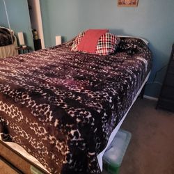 Purple - Queen Size Mattress wl Box Spring & Frame