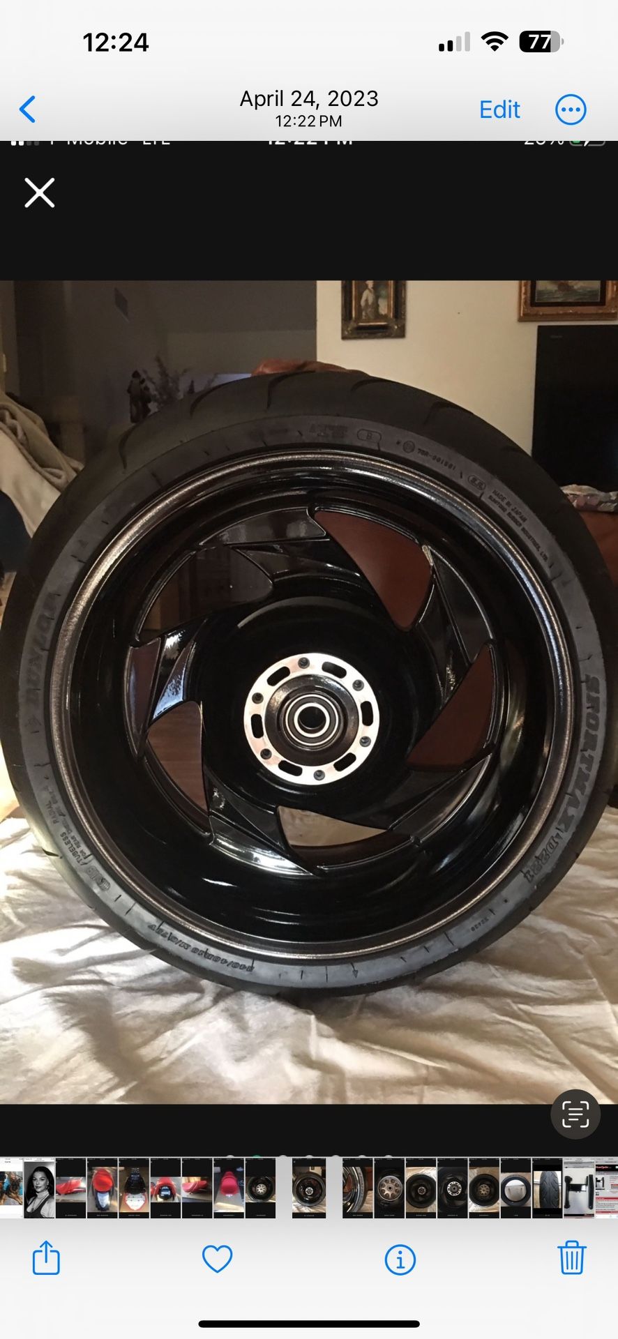 Brand New Suzuki Boss RR Rear Wheel And Mounted Tire 