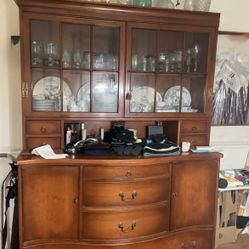 Cherry Red China Cabinet