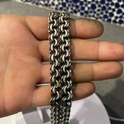 sterling bracelet blackened