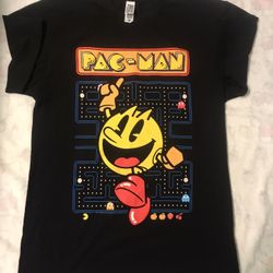 PAC- Man T- Shirt Men Size M Video Game Classic Retro Like New