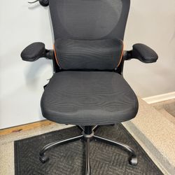 Brand New Black Mesh Tall Back Ergonomic Office Chair w/Flip Up Arms & Adjustable 3D Lumbar Support 