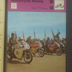 1979 Sportscaster Motorcycle Racing TT Races Mike Hailwood The 100 MPH Barrier Large Over-Sized Card Vintage Collectible Italy