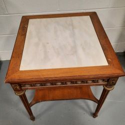 Marble Top End Table 