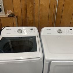 SAMSUNG SET WASHER AND GAS DRYER TOP LOAD 