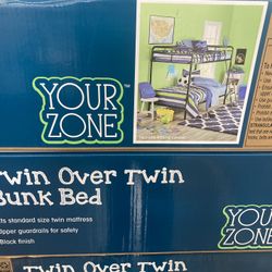 Twin Over Twin Bunk beds (in Box)