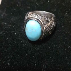 Blue Turquoise Navajo Ring