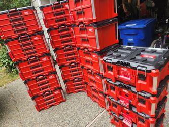 Brand New Milwaukee Packouts. 2,3 And 4 Drawers. Rollers, Deep Organizers, Crates