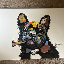 Canvas Painting Of Dog