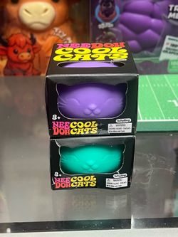 Needoh Schylling Cool Cats Squishy Toy - Purple & Green