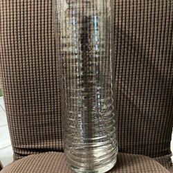 Clear Glass 14 Inch Tall Vase