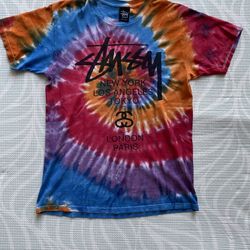 Stussy tie dye shirt World Tour