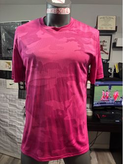 Champion Handes Mens Large Performance Running T-Shirt Pink Camo Athletic Mesh