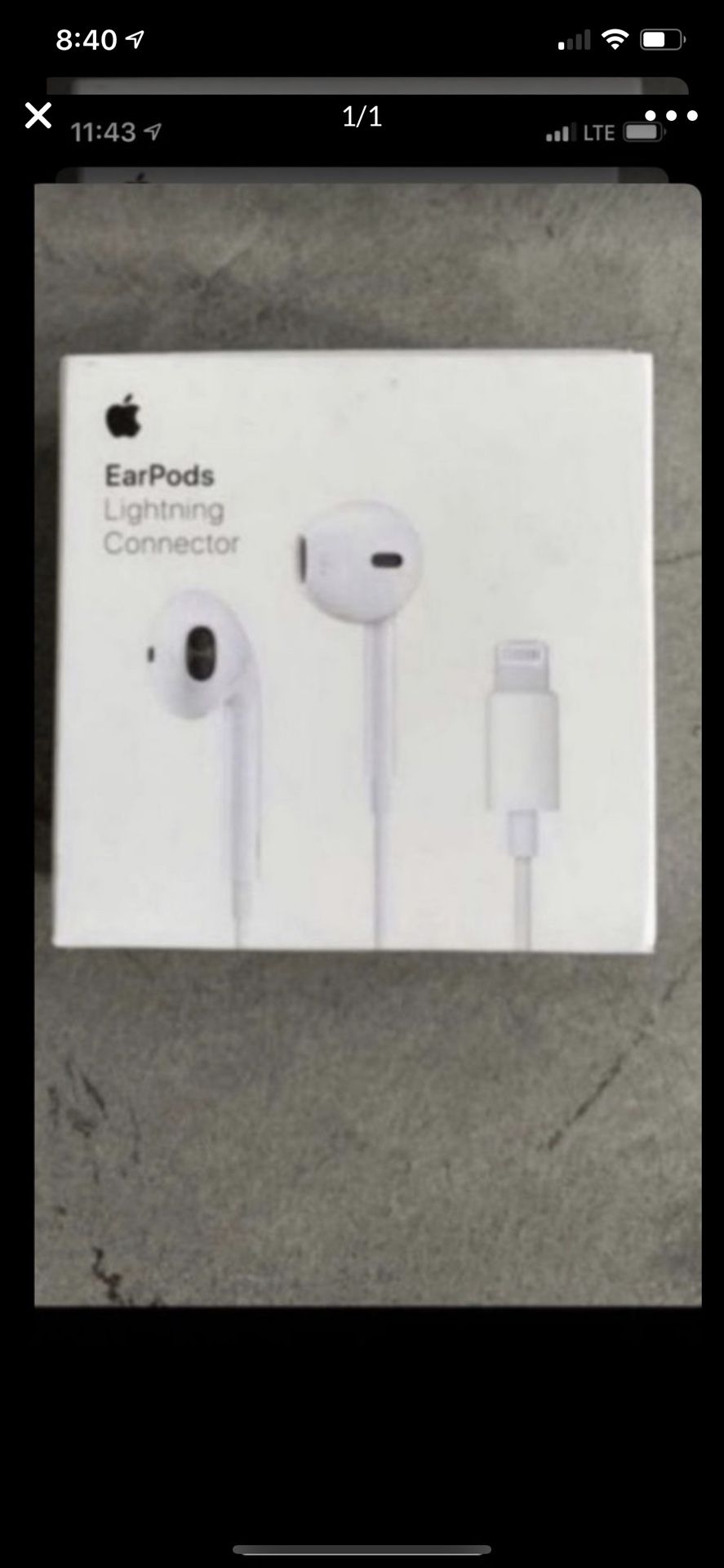 New genuine Apple EarPods Lightning connector MMTN2AM/A