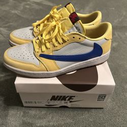 Jordan 1 Travis Scott Lows Canary Yellows 8 Men's