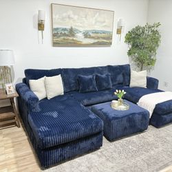 Double Chaise Sectional Couch - Delivery Available 