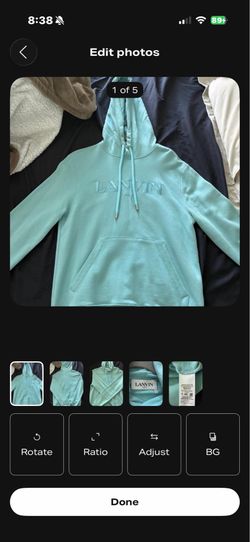 Lanvin hoodie aqua blue