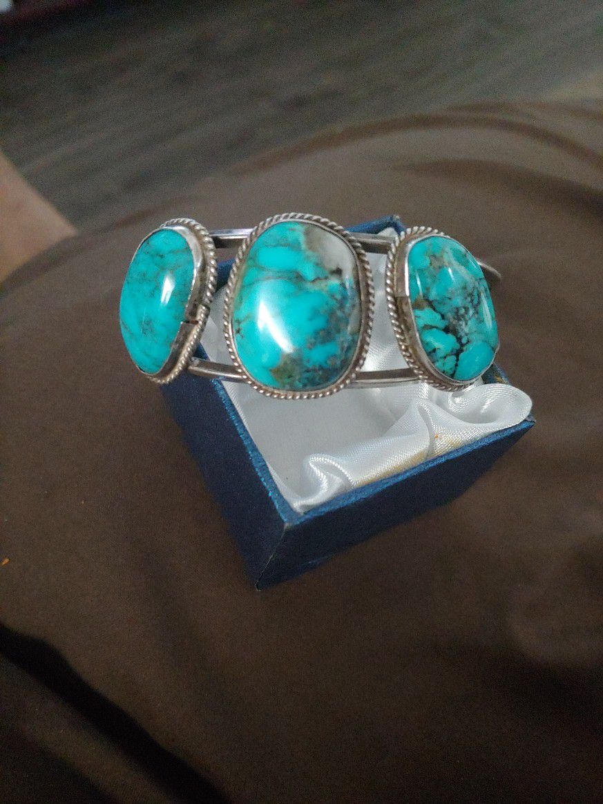 Native Turquoise Cuff Bracelet