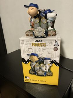 CHALIE BROWN & SNOOPY 2025 DODGERS WORLD SEIES BACK TO BACK BOBBLEHEAD