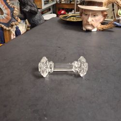 Unique Pressed Glass Clear Knife Rest, An Elegant Table Decoration 4" Long