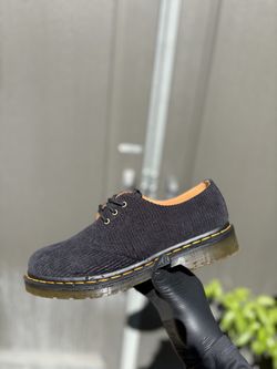Size 8 DR DOC MARTENS AIRWAIR DUCHESS CORDUROY BLACK OXFORD SHOES MENS SZ 8 M 1461