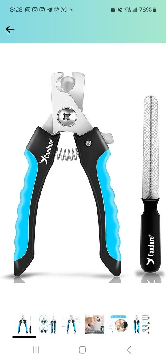 Dog Nail Clippers Professional Pet Nail Clipper Suitable for Large to Medium Dogs, Cats, Rabbits and Guinea Pigs - Safety Lock/Protective Guard to Avo