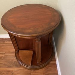Wooden Side Table, Revolving 