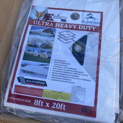 8x20’ Tarp Canopy Cover Shade New Heavy duty Side wall