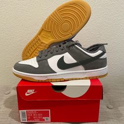 NEW Nike Dunk Low Smoke Grey Gum 3M Swoosh Size 10.5