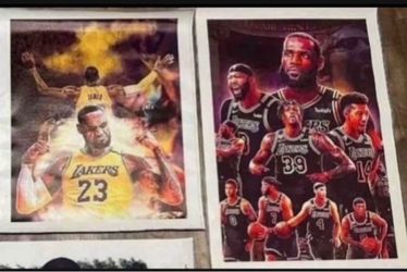 LeBron James canvas posters $10 each