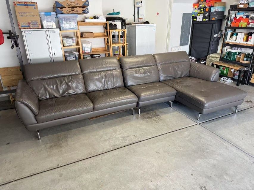 Real Leather Couch Used, Good Condition