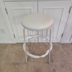 Brand New 30" Bar Stool - White Faux Leather - Only 1 Stool