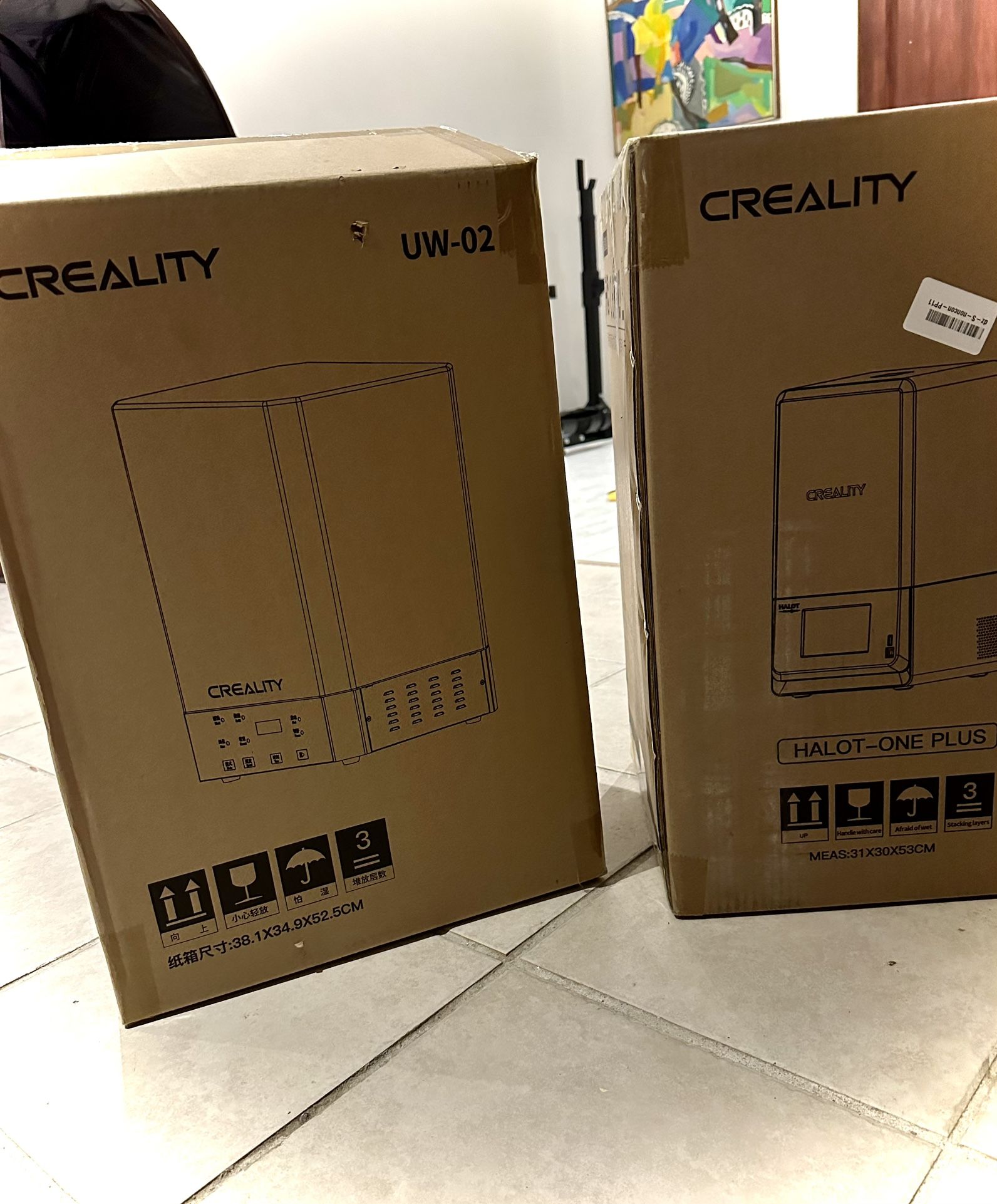 Creality Resin 3D Printer, HALOT-ONE Plus 3D Printers + Wash and Cure  Station UW 02 Upgraded 10.1 inch for Sale in Queens, NY - OfferUp