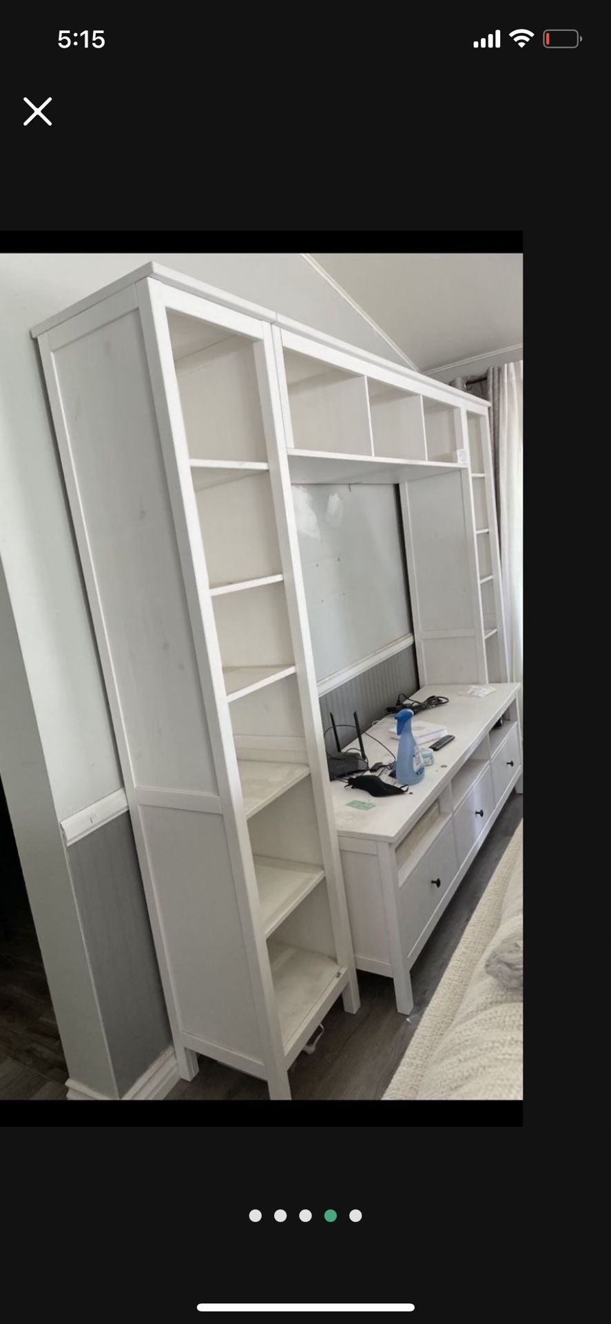 2 IKEA HEMNES Bookcase, white stain And 1 Arch Module for Sale in