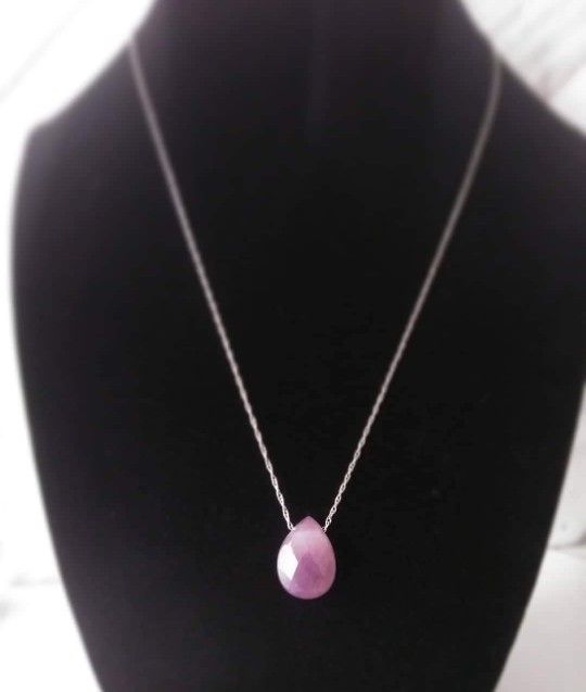 Amethyst Stone On Sterling Silver Chain
