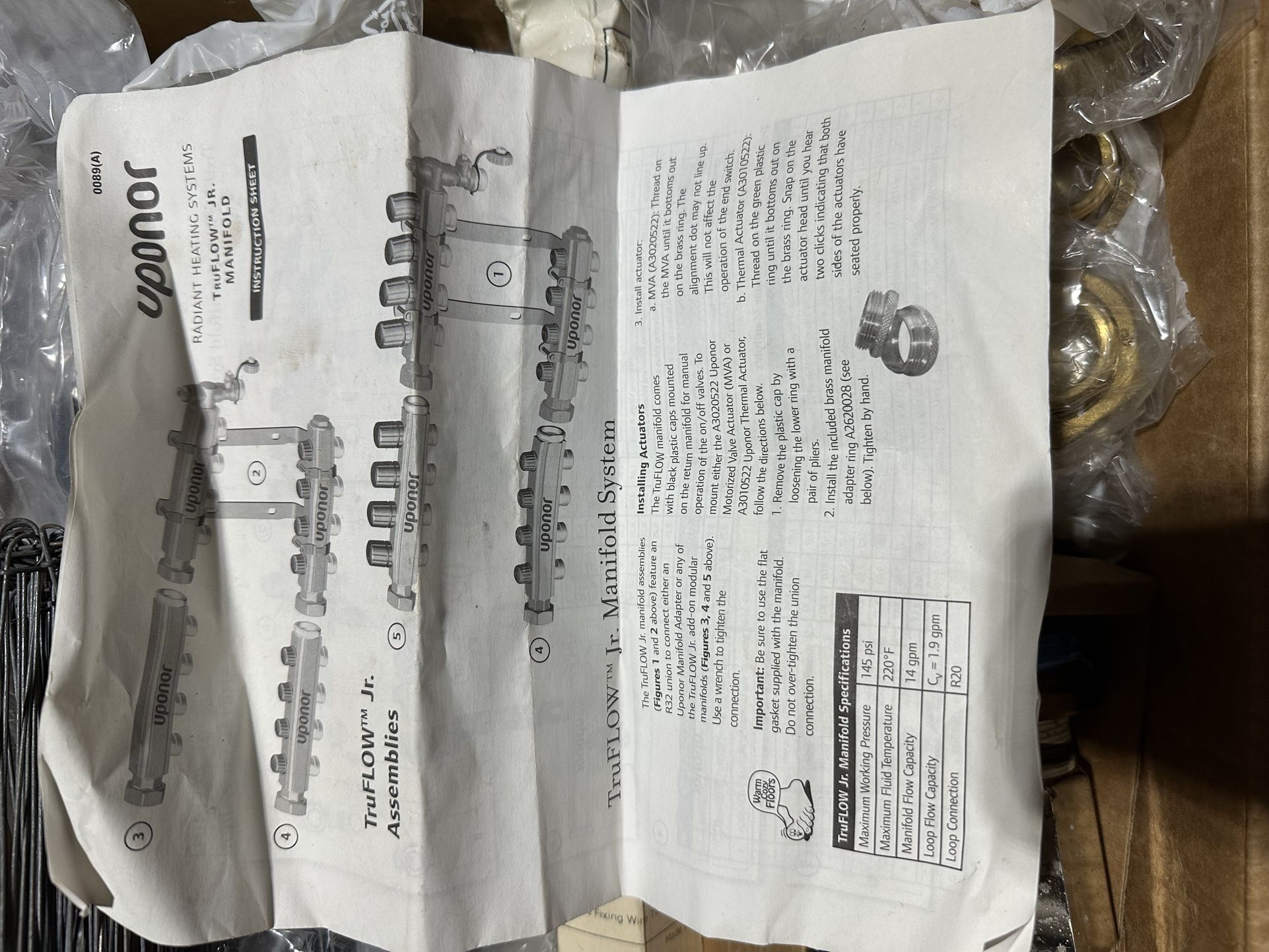 Floor Heat Parts and Tools