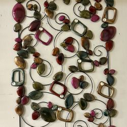 Colorful Metal Wall Decor With Bling