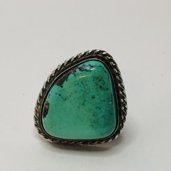 Vintage sterling silver turquoise ring Size 5 1/2