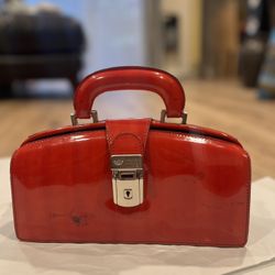 Vintage Bosca Patent Leather Doctors Bag