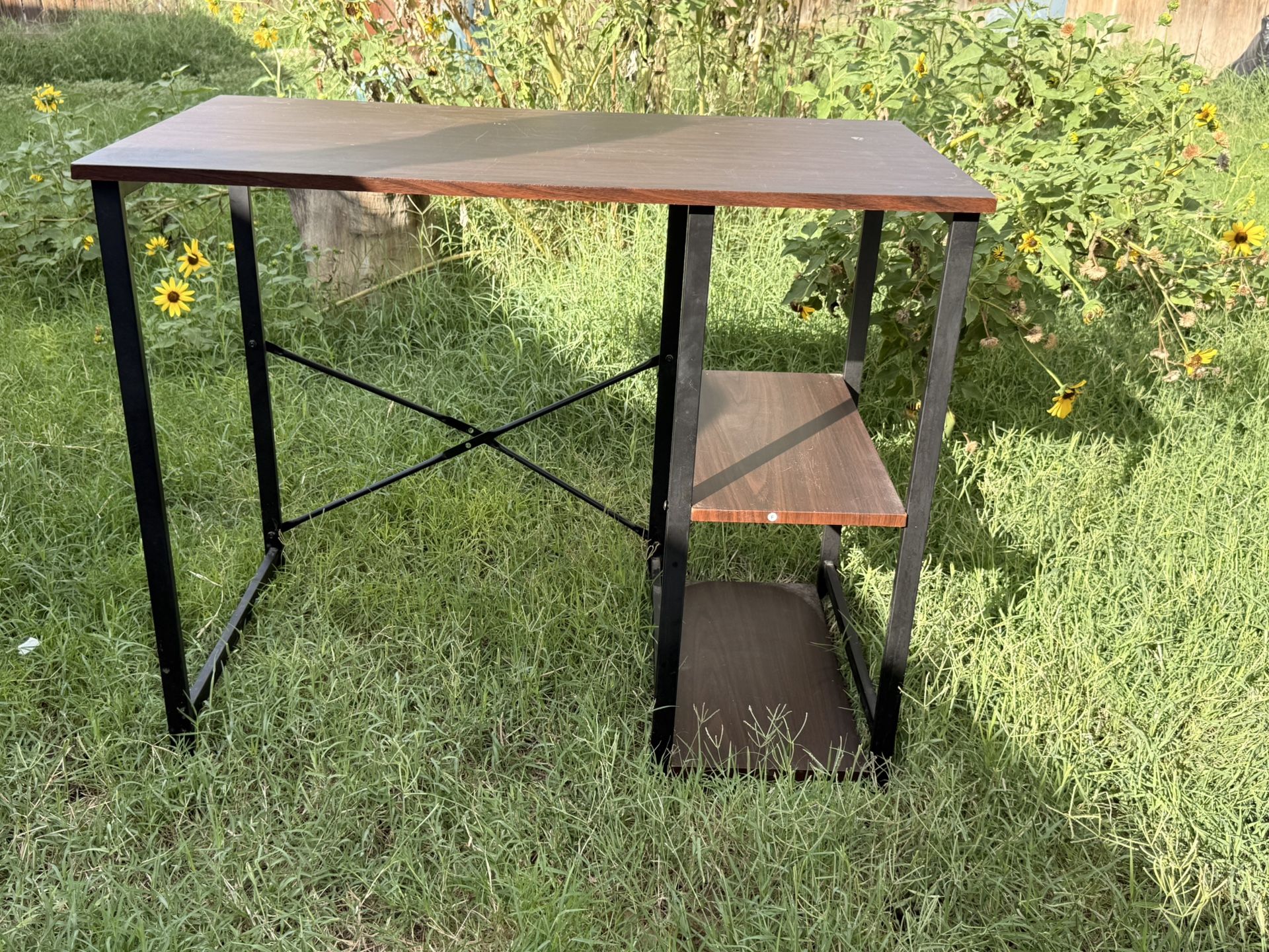 Home Office Computer Desk With Shelves 